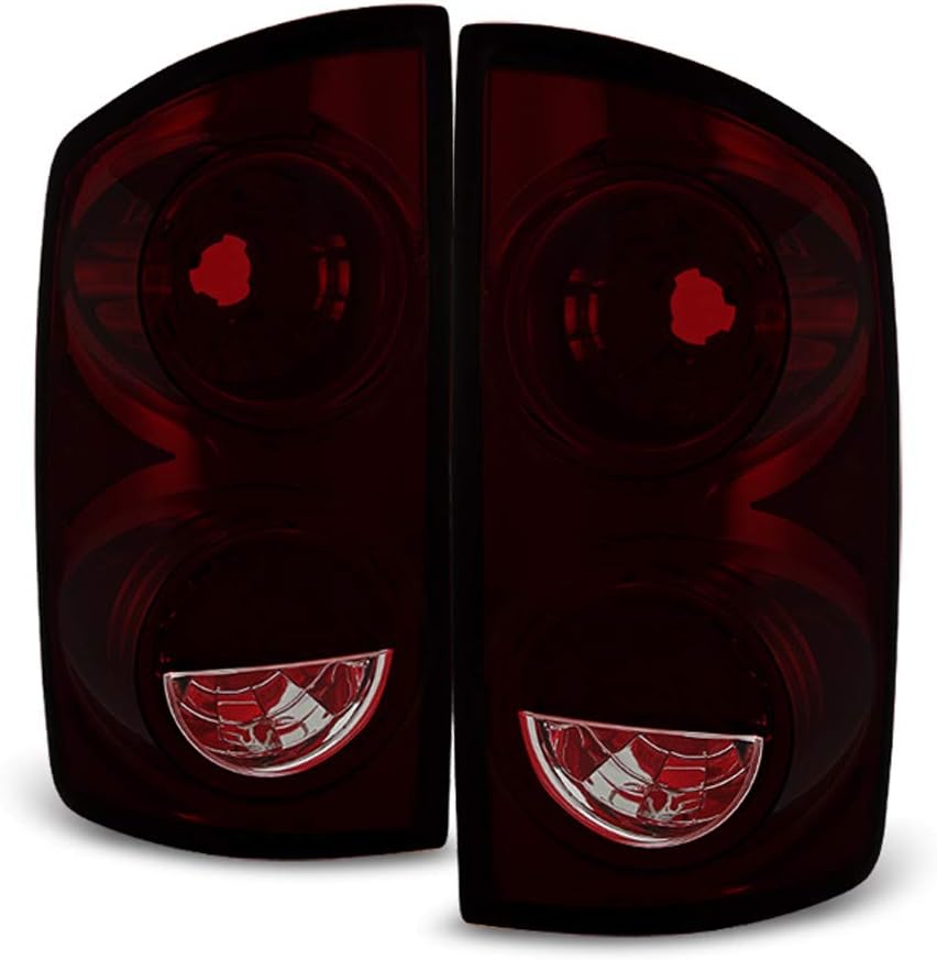 ACANII - For Red Smoke 2007-2008 Dodge Ram 1500 07-09 2500 3500 Tail Lights Lamps Left+Right
