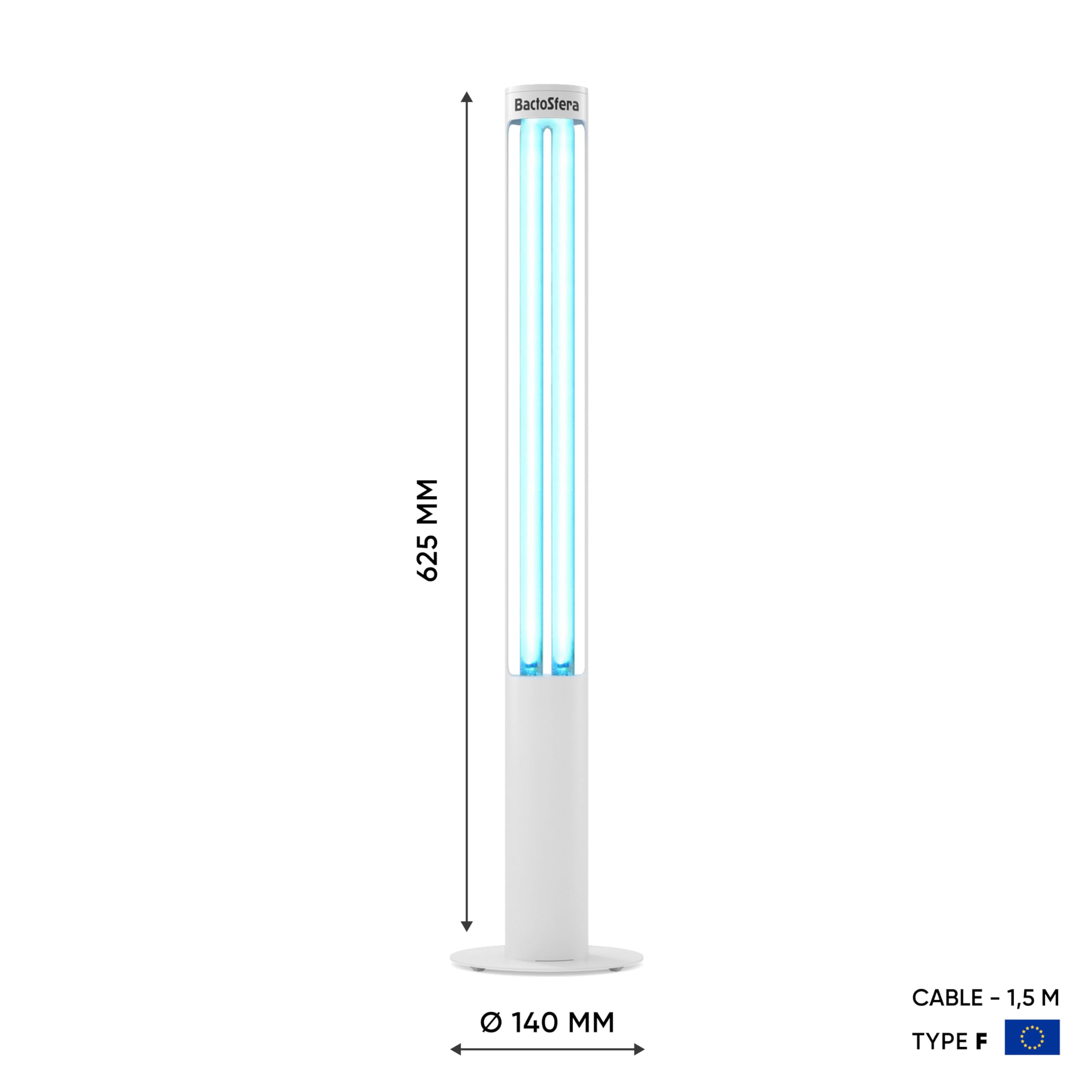 Lampada UV Germicida 360° U60 RC-TIMER +100% 60W Senza Ozono con Telecomando e Timer - Sterilizzatore UV a Luce Ultravioletta 254nm, Lampada al Quarzo 9.000h, Antivirus per Casa, Ufficio