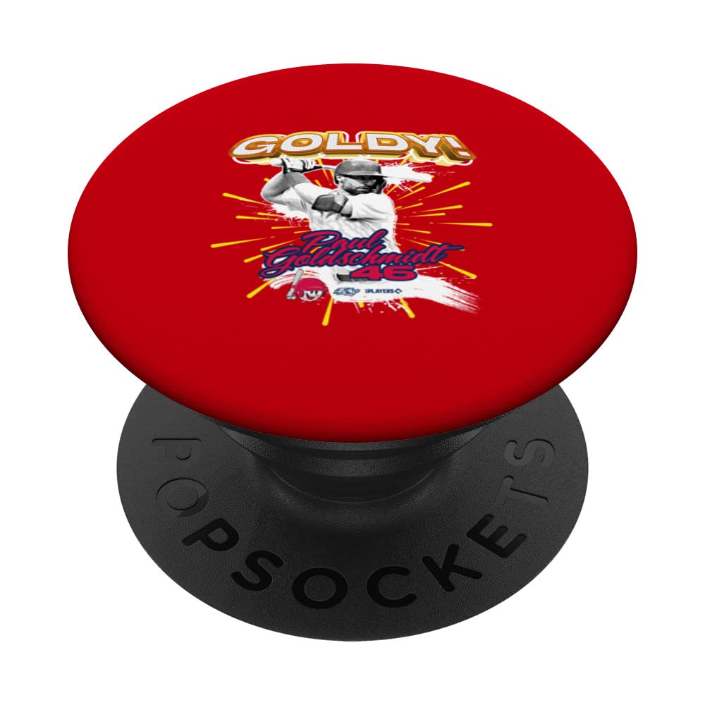 Paul Goldschmidt St. Louis Baseball Sket One x MLB Players PopSockets Swappable PopGrip, Black