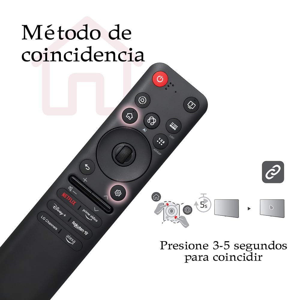 AKB76046603 Mando Mágico por Voz MR25GA para TV de LG Serie 2025 OLED G5/C5/B5, QNED 92A/85A/80A, UA77 - Control por Voz con Puntero, Compatible con MR25GA/24GA/23GA/22GA/21GA/20GA — view 8