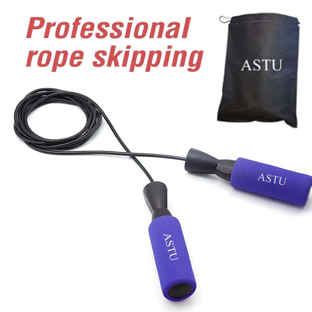 ASTU-Adult Skipping Rope-adjustable skipping rope-quality bearing and rope combination-fitness equipment fitness boxing Adult jump rope training MMA