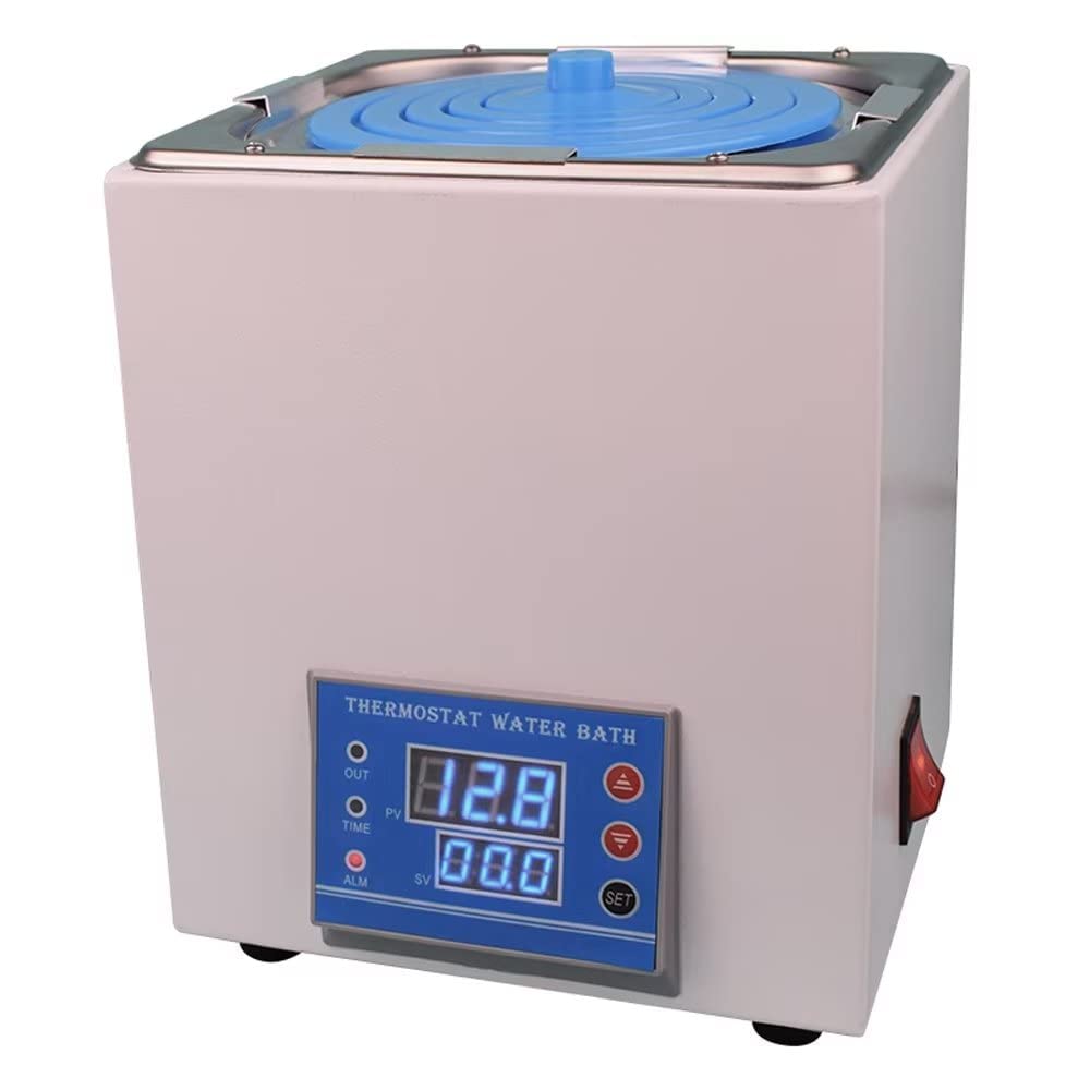 Baño María termostático digital científico para laboratorio: calentamiento preciso, calentador eléctrico de 300 W/600 W, revestimiento de acero inoxidable de 3,25 L/6,86 L para temperatura constante