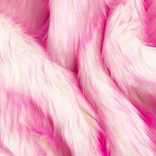 Bianna Candy Bubblegum Pink Faux Fur Fabric, American Seller, Luxury Shag Shaggy Material for Crafting, Sewing, Costumes, Fursuits, Home Decor (8x8 inches)