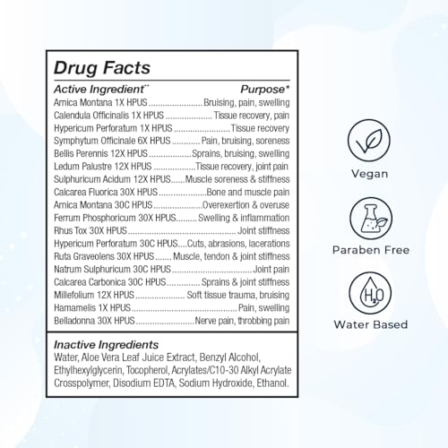 Image of VitaMedica Arnica Gel Plus 15 Healing Plant Compounds, Extra Strength Formula for Bruising, All-Natural Plant-Based Topical Gel, 4-Pack