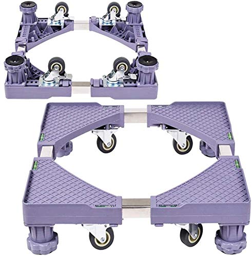 Ruedas de lavadora, soporte universal para refrigerador con base antideslizante, base a prueba de golpes para un fácil movimiento y estabilidad