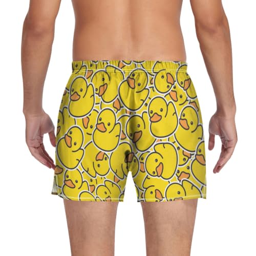 Image of Men's Boxer Shorts Cotton Loose Underwear with Button Fly