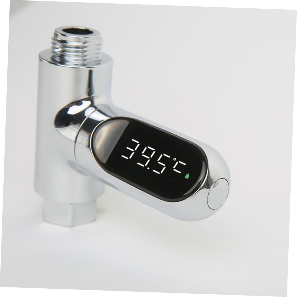 Thermomètre de LED sans Pile Affichage Numérique Rotatif Capteur Haute Précision Montage Facile Indicateur Température Eau pour Argenté