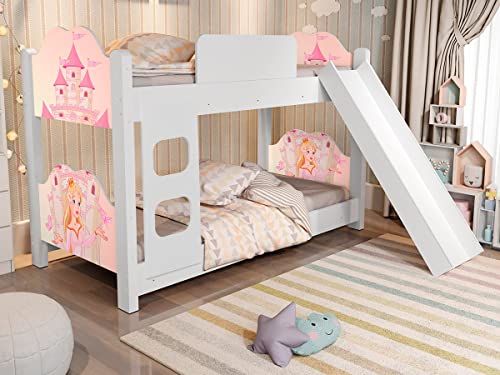 Beliche Infantil Princesa com Escorregador e Colchão