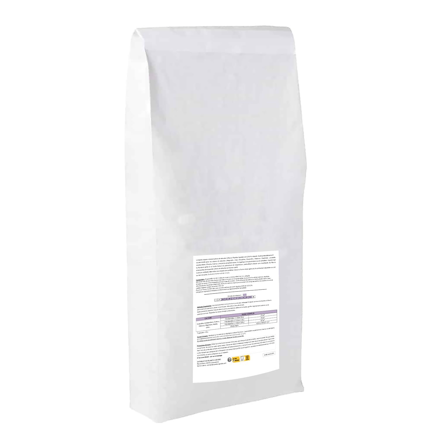 engrais micro granulés 6-5-10 arbres et arbustes 20 Kg