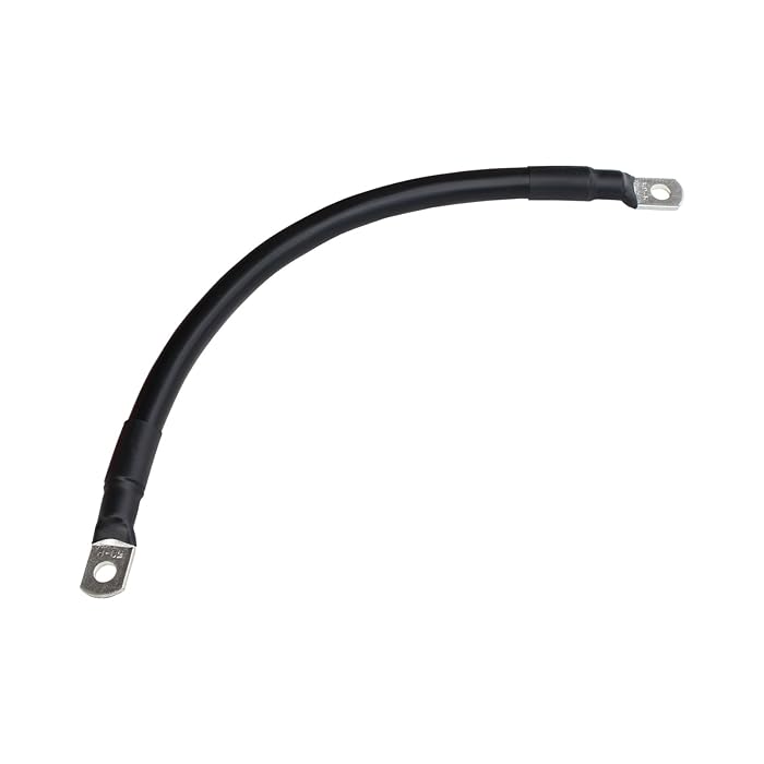 Buy 30cm 70mm2 heavy duty black battery cable link with eyelets to