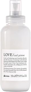 Davines LOVE Curl Primer, Moisturizing Anti-Humidity Heat Protectant Prepping Milk for Wavy and Curly Hair - Detangles, Hydrates & Defines Curls for Easy Styling with Almond Extract, 5.07 Fl Oz