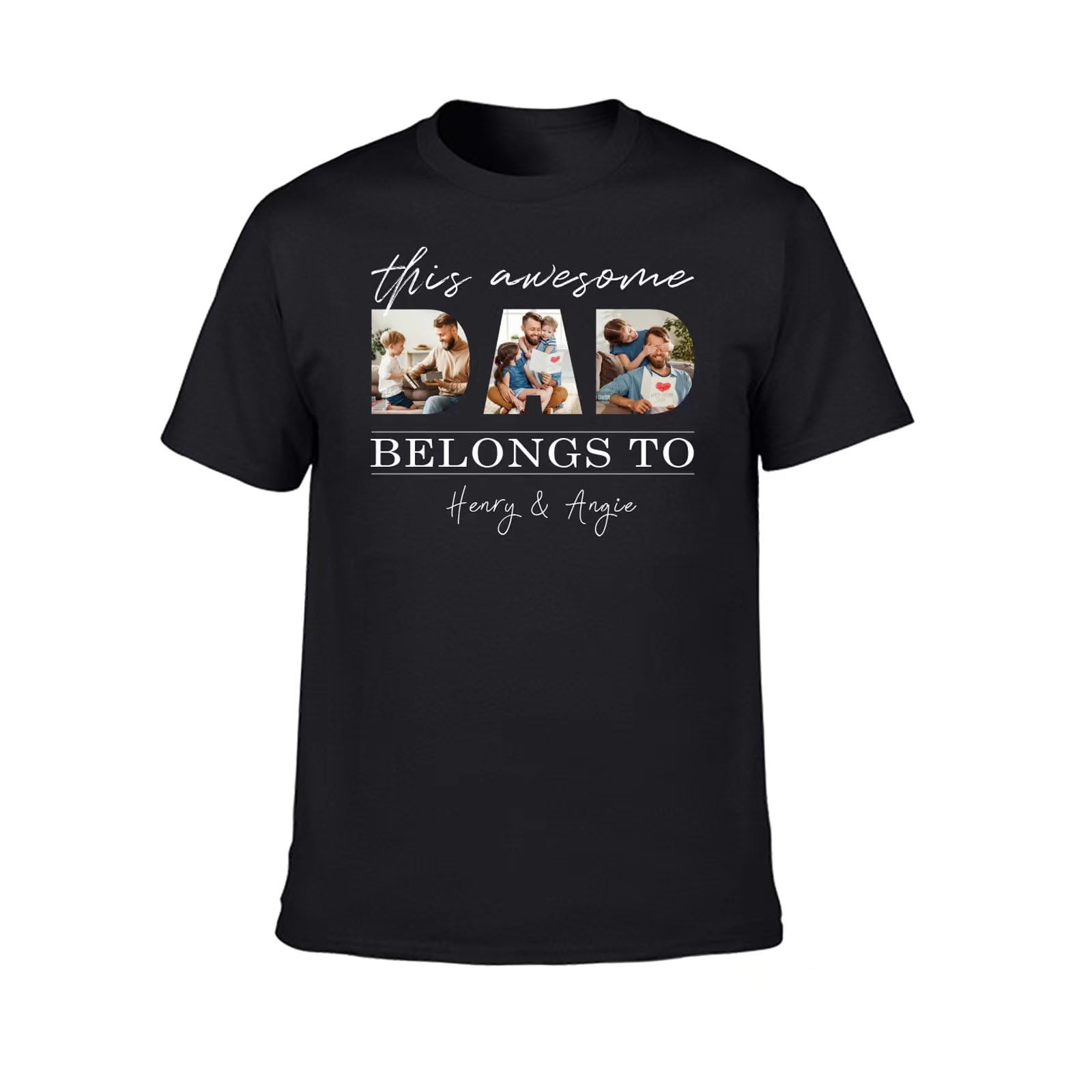 Custom Style Custom Photo Shirt for Dad - Personalized Father’s Day Birthday Gift from Daughter Son Wife