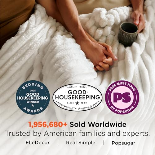 Save 25% on Bedsure GentleSoft White Throw Blanket - Cozy Fleece