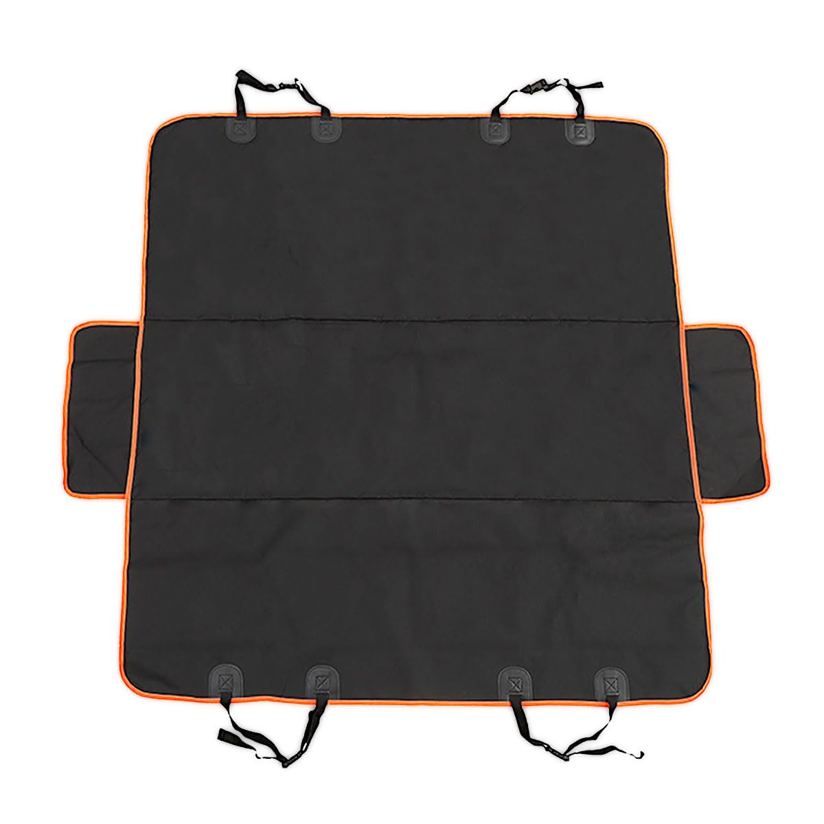 smilfuy Pets Dog Car Seat Cover for Back Seat, Waterproof Scratchproof Car Seat Protector with Side Flaps, 600D Soft Nonslip Dog Hammock, Dog Backseat Cover Universal for Car Truck SUV, Orange