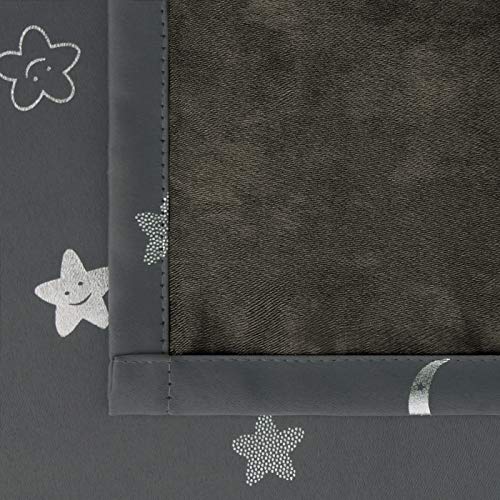 Bgment Dark Grey Blackout Curtains For Kids Bedroom, Grommet Thermal Insulated Room Darkening Curtains For Nursery Decor, 2 Panels Of 42 X 45 Inch, Dark Grey #TOP4