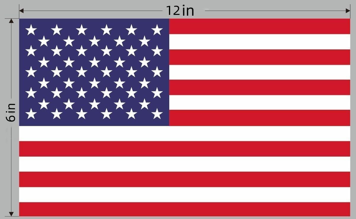 American Flag Decal 2pcs USA Flag Decal Sticker Car Stickers for Cars/Trucks - Support US Military (12 X 6 Inch - Image 2
