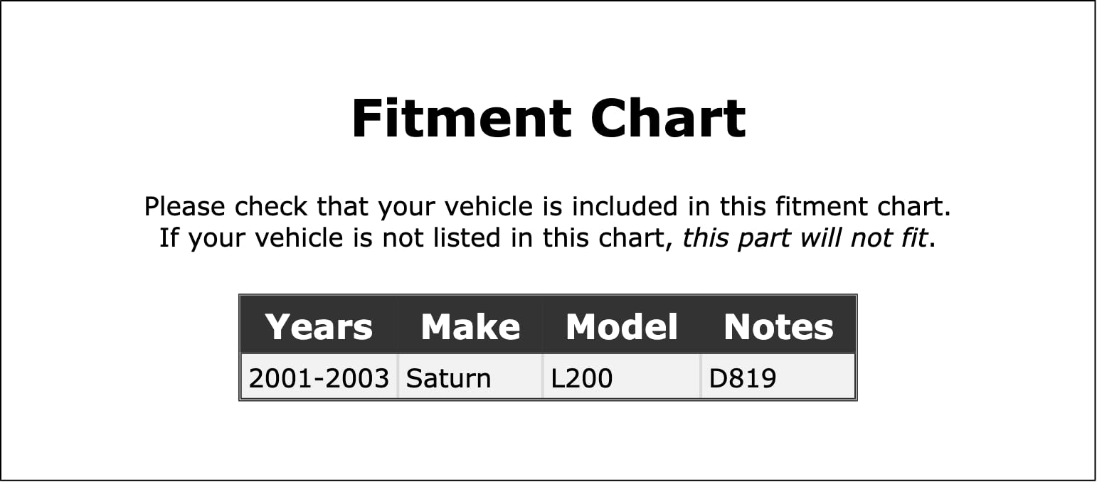 Amazon.com: Front Disc Brake Hardware Kit Compatible With Saturn 