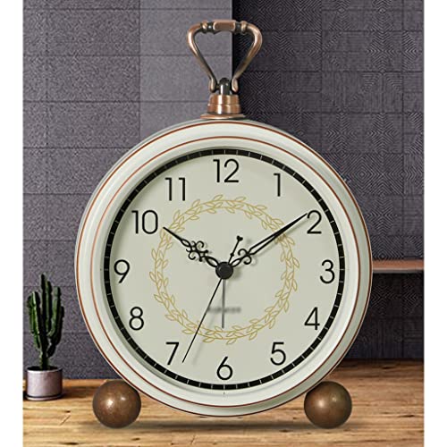 TOMYEUS Relógio de mesa vintage relógio de mesa retrô sala de estar relógio de mesa relógio de pêndu