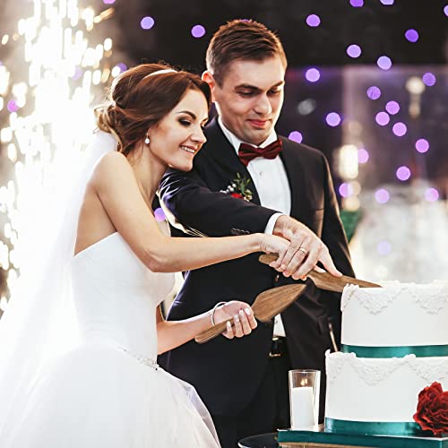 Norme Rustic Wedding Cake Cutting Set, Wooden Cake Knife And Server Set, Wood Cake Cutter And Pie Server Spatula With Drawstring Bag For Baby Shower Bridal Anniversary Birthday Gift #TOP5