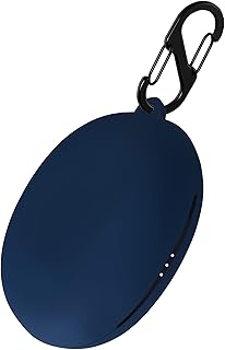 Geiomoo Silicone Carrying Case Compatible with Anker Soundcore Life A2 NC, Portable Scratch Shock Resistant Cover with Carabiner (Navy Blue)