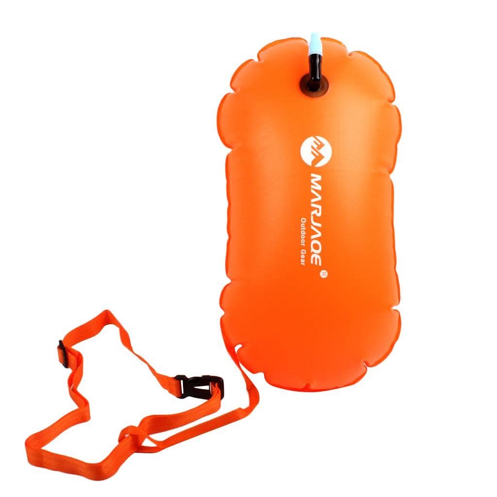 BNF Durable PVC Swim Buoy with Adjustable Waist Strap Swimming Training Safety Tow Float for Open Water Swimmers and Triathletes | Sporting Goods | Water Sports | Swimming | Training Aids-image-28