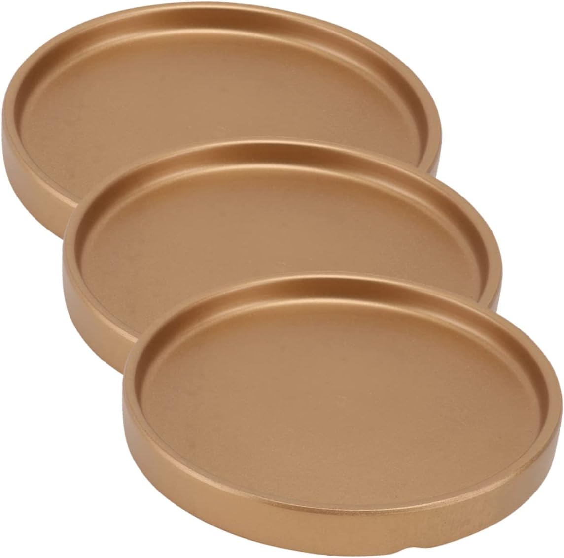 3Pcs Ceramic Round Flower Pot Saucer Durable Drip Trays for Succulent Plants Finish Base for Gardening