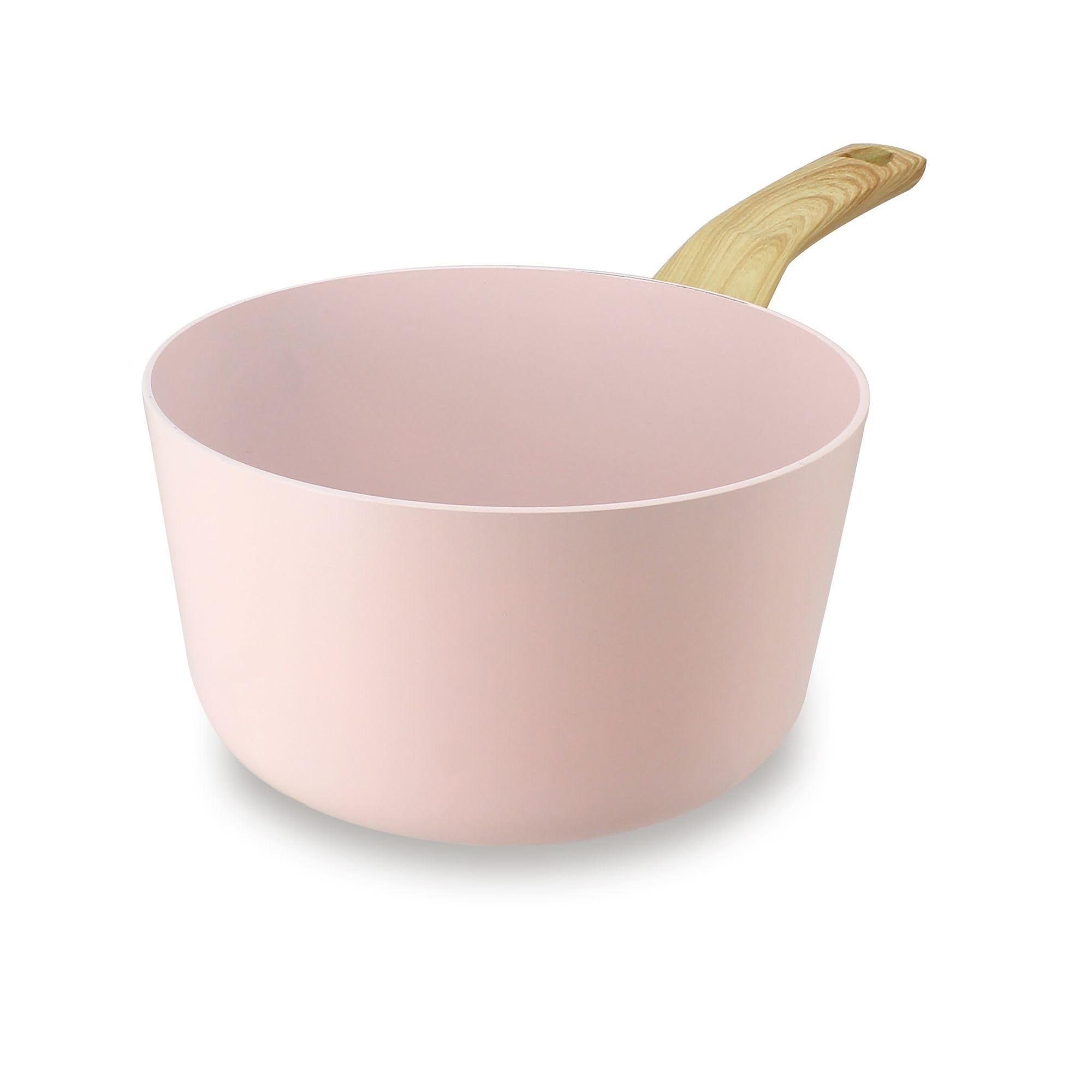MENASTYL - Casserole 20cm avec revêtement antiadhésif céramique (Sans PFAS/​Sans PTFE) tous feux dont induction - En Aluminium - Gamme Colorama - Rose - 6020925