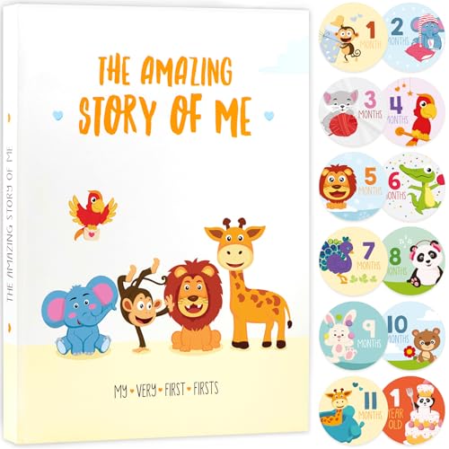 Product Image of the Baby Memory Book for Boy or Girl | First 5 Years Keepsake Journal Baby Book to...