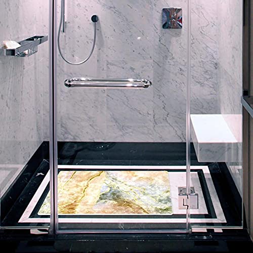 Tapis de bain antidérapant lavable pour douche avec ventouses - 7