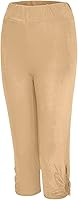 Vista 35 de Pantalones capri para mujer, estilo casual, de verano, elásticos, de cintura alta, pantalones de yoga, ajuste atlético, pantalones deportivos
