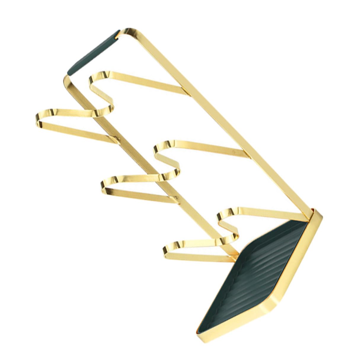 Generico Scaffale di Stoccaggio per Cucina Multistrato in Pp, Silicone e Ferro Design Creativo e Funzionale per Coperchi Pentole e Oggetti di Uso