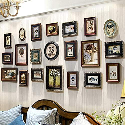 XYF Bilderrahmen Collage,Bilderrahmen Set Verschiedene Grogen,Retro Kunst Fotorahmen Kombination,Zu Hause Wohnzimmer… – Bild 3