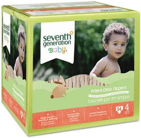 SEV44080 - Seventh Generation Baby Free Clear Stage 4 Diapers