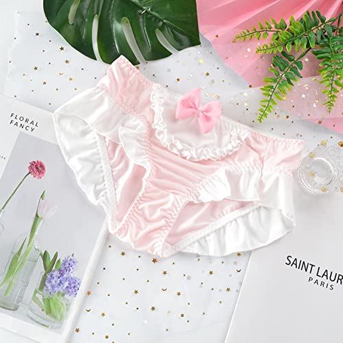 Women’s Bikini Brief Panties Japanese Anime Underwear Lolita Frill Trim Panty Set3