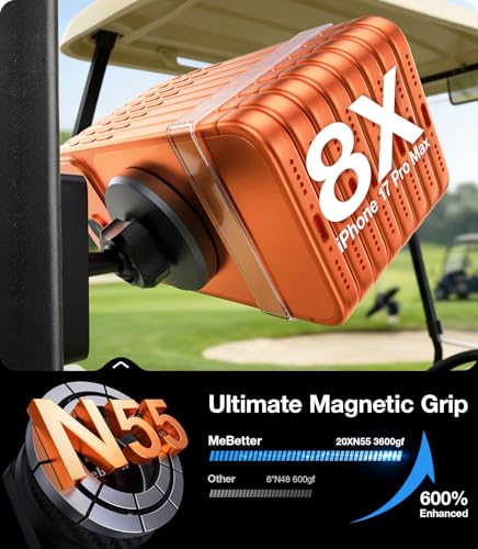MeBetter Magnetic Golf Cart Phone Holder [Military-Grade &28 Strong Magnet] - image 3