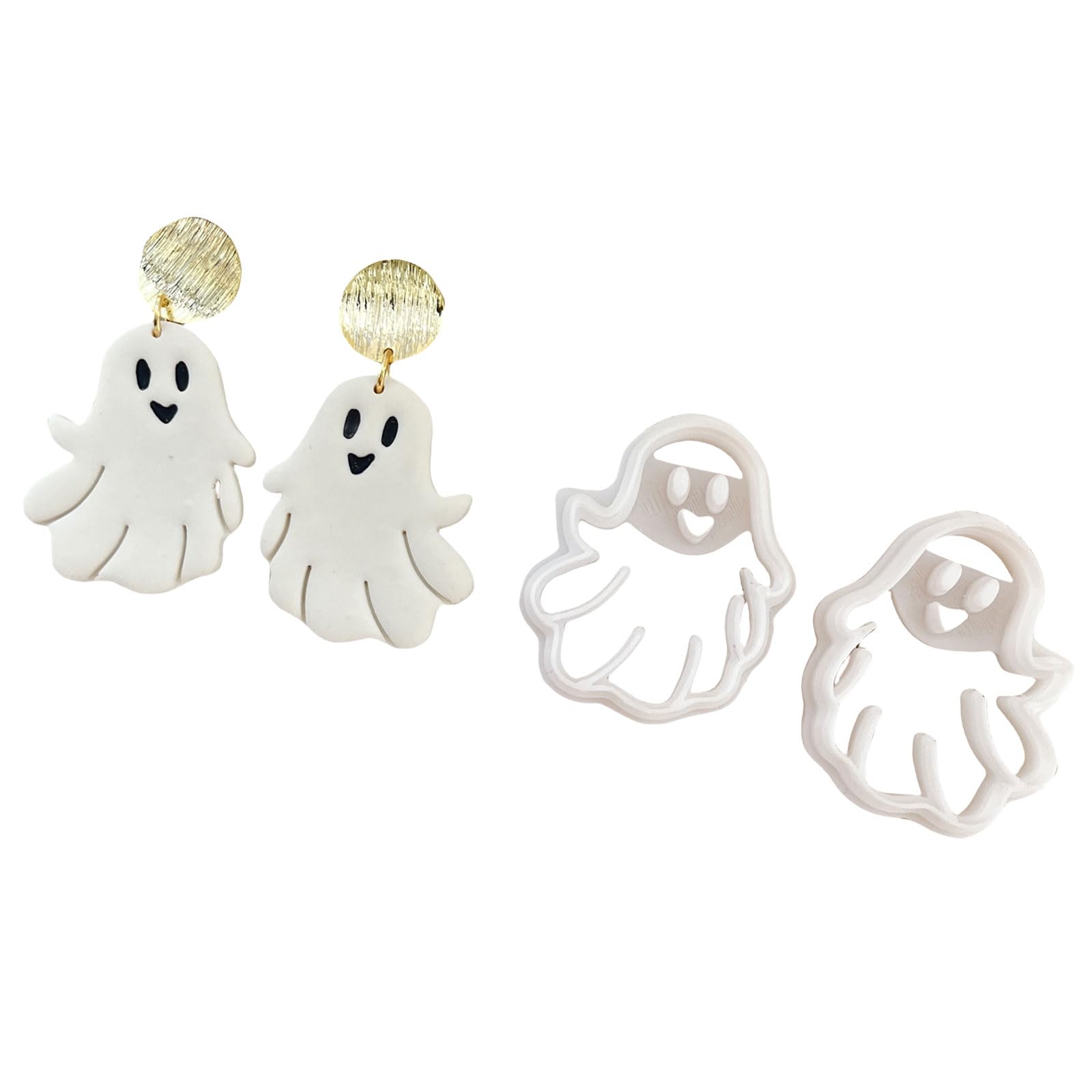 Tsophreniq Halloween Themed Clay Cutter for Earrings Jewelry Making, Earring Molds Cutter Set Molds