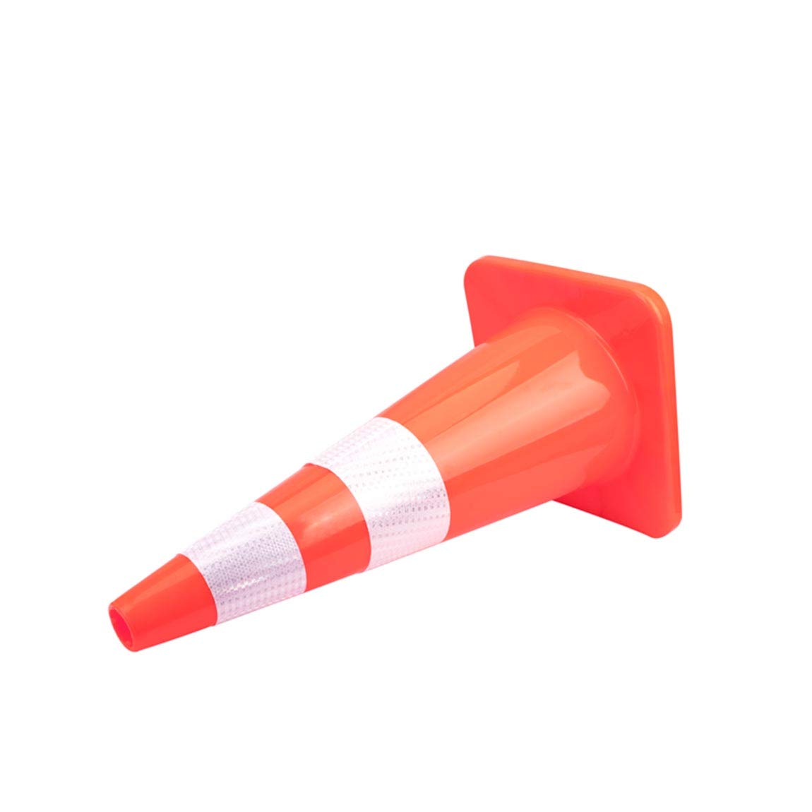 [ 12 Pack ] 28" Traffic Cones PVC Safety Road Parking Cones Weighted Hazard Cones Construction Cones for Traffic Fluorescent Orange w/4" w/6" Reflective Strips Collar (12): Industrial & Scientific