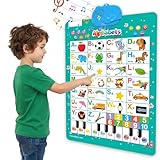 Electronic Alphabet Wall Chart | Talking ABCs & 123s Music Poster | Learning Toys for Toddlers 1-3 |Gifts for Toddler Girl Ages 1 2 3 4 5 | Learning Posters for Toddlers 2-4 Years