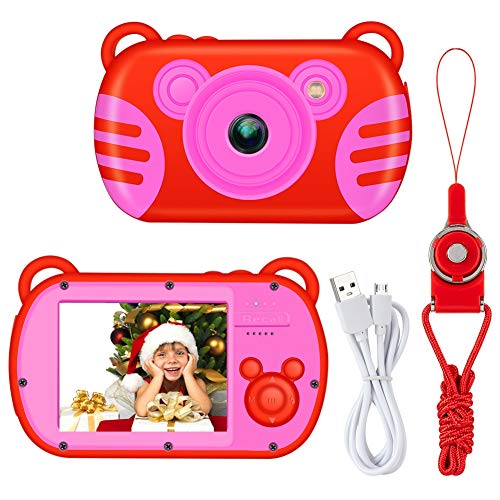 Kids Camera,2021 Upgraded Kids Digital Camera,1080 HD Underwater Kids Camera,2.7 Inch IPS Screen Kids Video Camera w/Games,Toddler's Toy Camera,Portable Gifts for Girls & Boys Age 6,7,8,9,(Red)