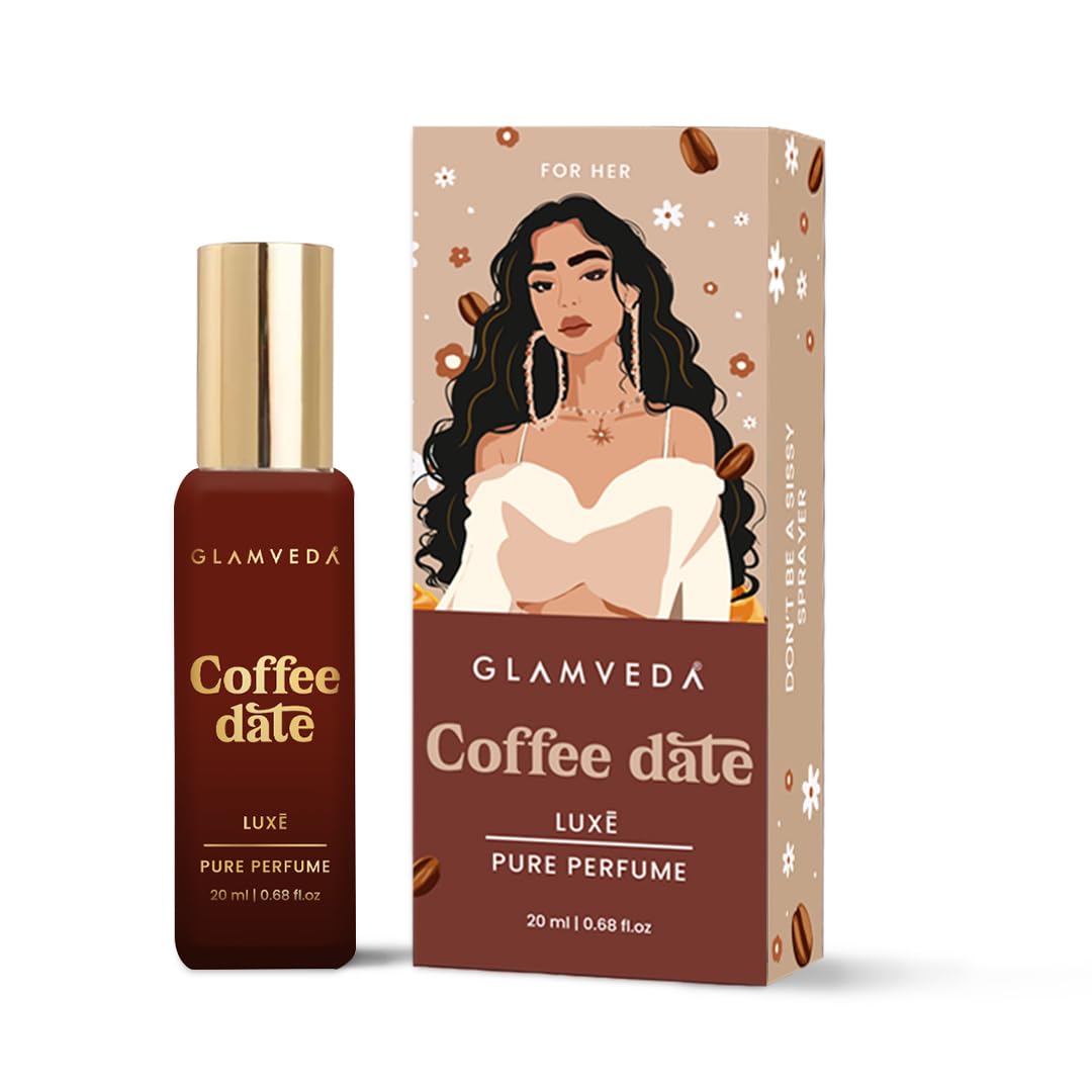 Glamveda Coffee Date Luxury Pure Perfume for Woman 20ml | Long-Lasting Fragrance | with Rose, Coffee, Musk, Vanilla | Floral and Fruity Premium Perfume for Women-image-36