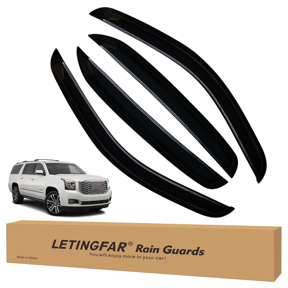 Window Visors Rain Guards for Chevy Tahoe/GMC Yukon 2007 2008 2009 2010 2011 2012 2013 2014 Accessories, Wind Deflectors Vent Shades for Tahoe/Yukon (Not for Yukon XL)
