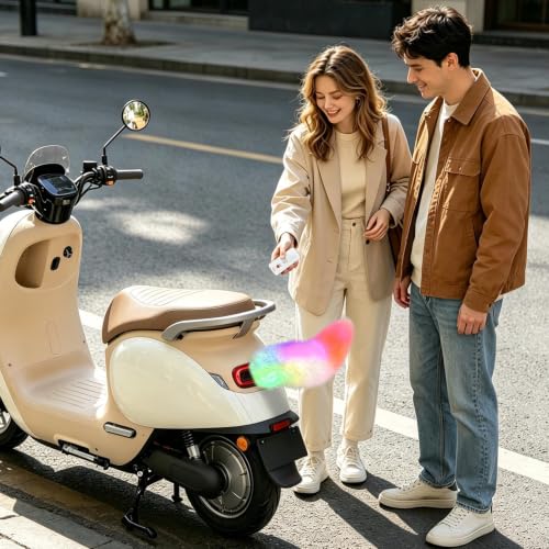 Cola de coche animada de peluche con luces LED para dar un toque divertido a tus viajes en SUV 3