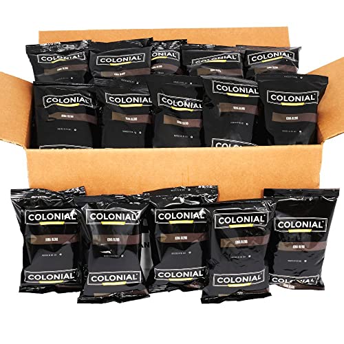 Colonial Coffee Packets, Pre Ground Coffee Packs, Hawaiian Kona Blend Coffee, Medium Roast, Bulk Single Pot Bags For Drip Coffee Makers, (2.5 Oz Bags, Pack Of 32) #TOP15