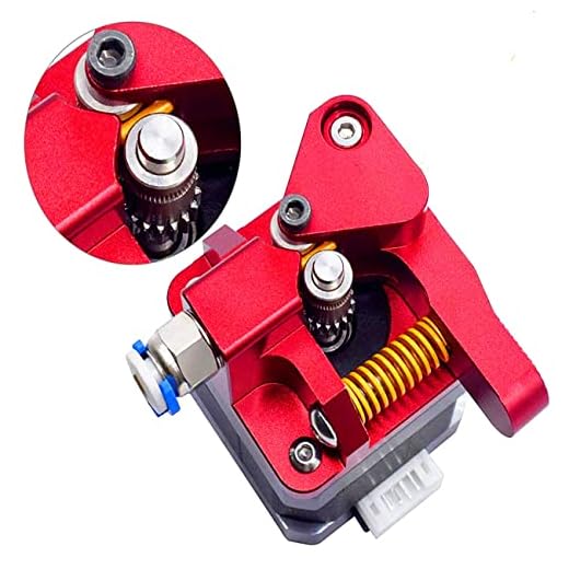 3Dman Dual Gear Extruder, Works with Creality Ender 3 CR10 CR-10 Pro CR-10S Tornado Upgraded Aluminum Drive Feed for 3D Printer 1.75mm Filament