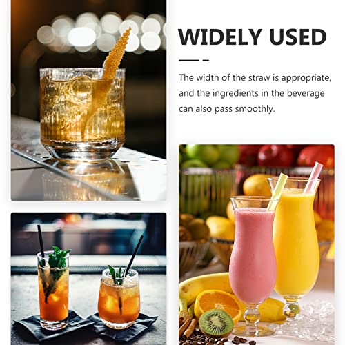 DOITOOL 4 peças de palha de vidro com escova - Canudos transparentes com flores - Canudos de vidro r
