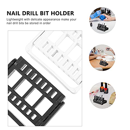 Soporte acrílico para manicura 2 piezas con 16 agujeros miniatura 6
