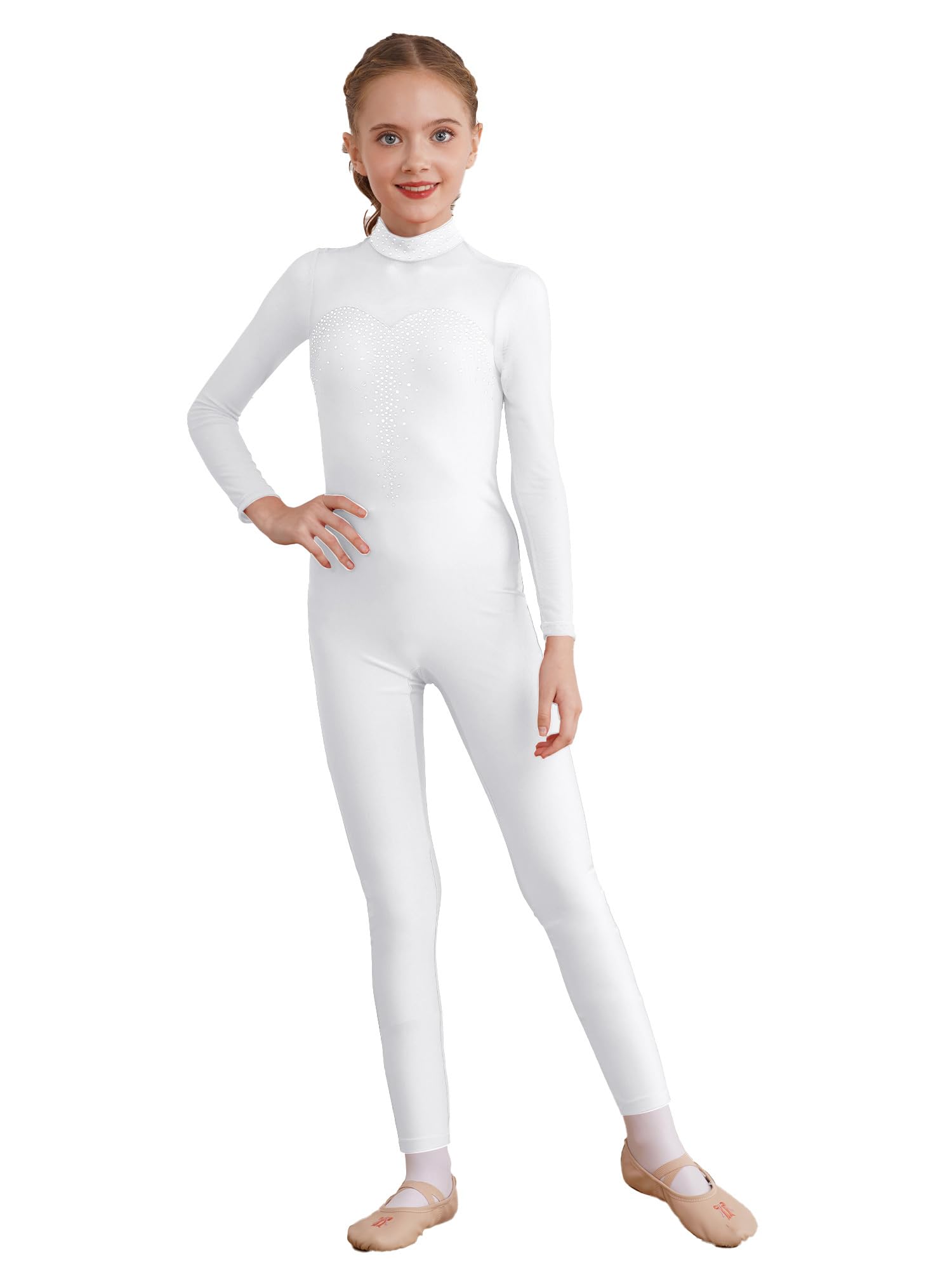 Aislor Monos De Danza Para Niñas Jumpsuit Manga Larga Patinaje Artístico Maillot De Ballet Gimnasia Rítmica Disfraz De Yoga Deporte Competición