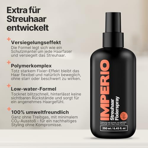 6. Bild von IMPERIO Fixierspray für Streuhaar & Schütthaar | Spezielles Haarspray zur perfekten Fixierung von Hair Fibers - 250ml 250 ml (1er Pack)