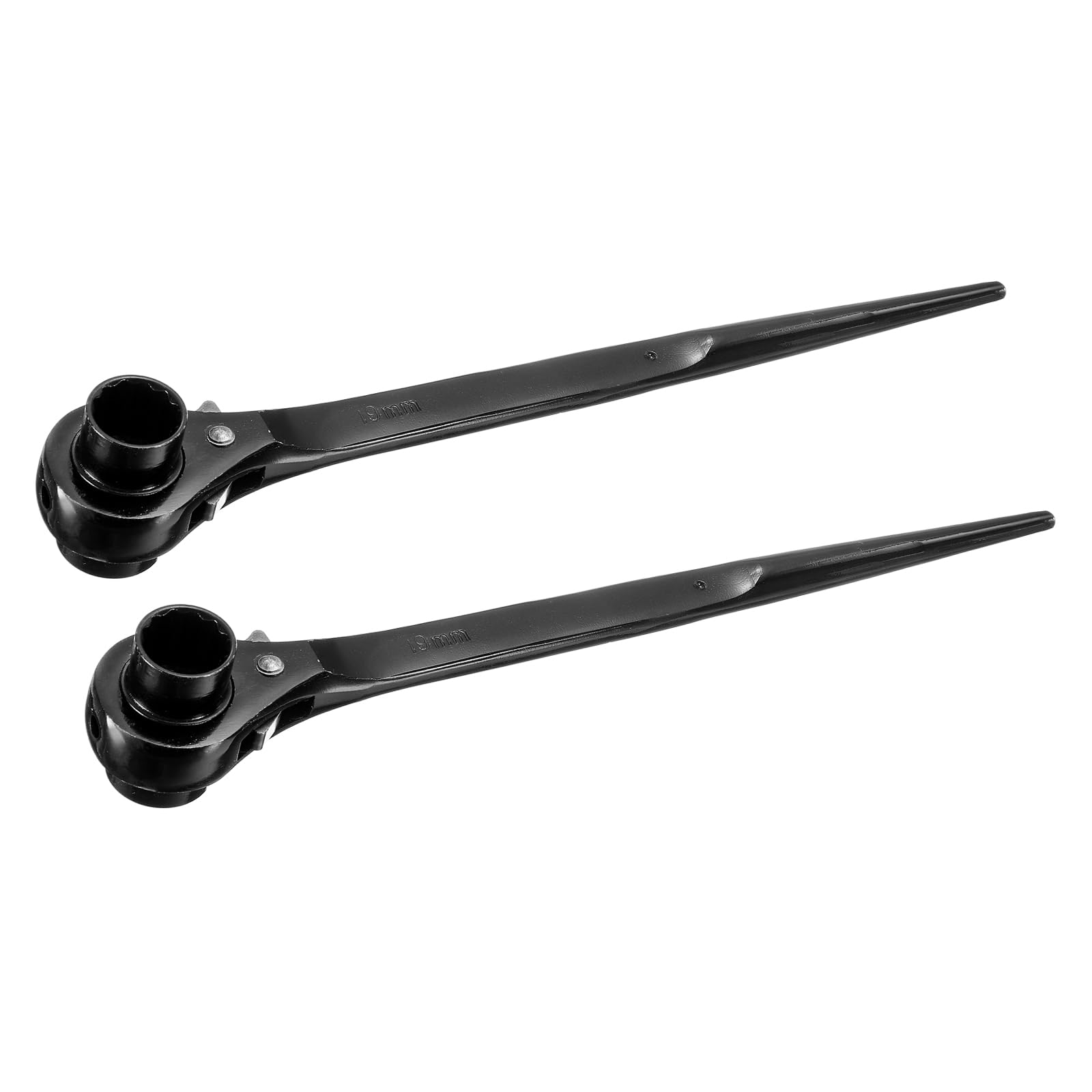 Clé à cliquet double hexagonale uxcell robuste 19 x 21 mm noire avec finition soignée