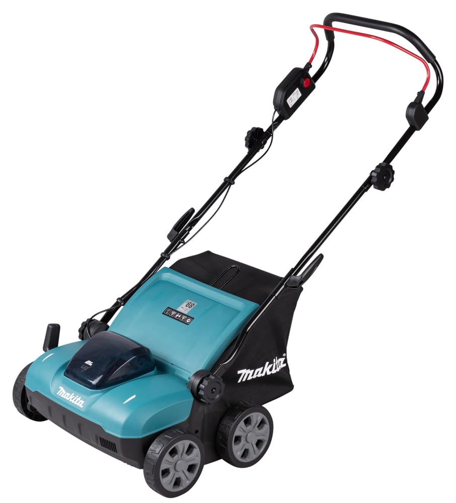 Makita Blue/Black Duv320rt 18V Li-Ion Lxt Brushless 32 Cm Scarifier Complete With 1 X 5.0Ah Battery And Charger
